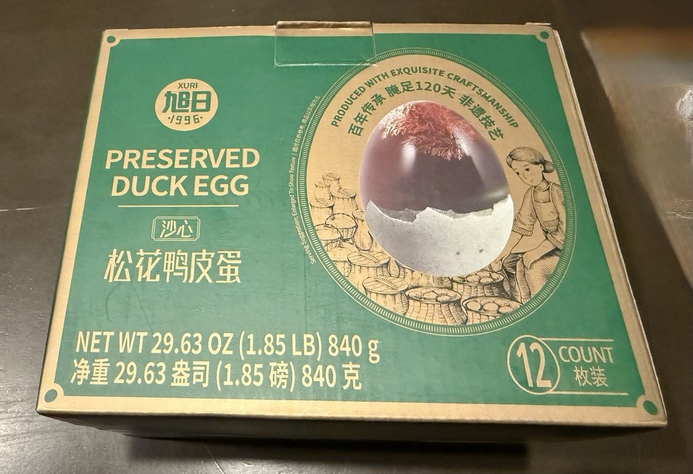Xuri Preserved Duck Egg 840g/(12count)旭日沙心鬆花鴨皮蛋