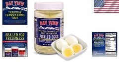 Delicious Salt ‘N Vinegar Pickled Eggs; 0g Sugar, Family-Owned Quality – 16oz
