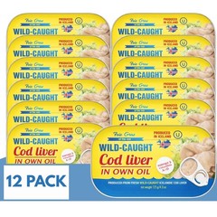Foie Gras of the Sea Icelandic Wild Caught Cod Liver Canned in Own Oil, 4.3 …