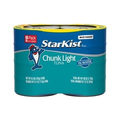 (6 pack) Chunk Light Tuna in Water, Wild Caught, 20g Protein, 5 oz, 8 Cans