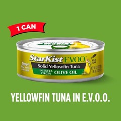Versatile E.V.O.O. Yellowfin Tuna – Perfect for Salads, Sandwiches, 4.5 Oz Can