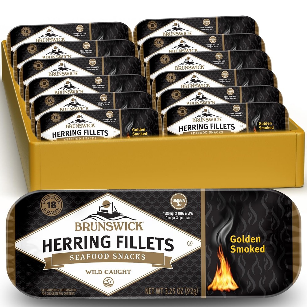 Brunswick Golden Smoked Herring Fillets, 3.25 oz Can 39 Ounce (Pack of 1)