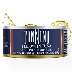 Tonnino Yellowfin Tuna Fish in Olive Oil – Pack of 12 Can (4.94 Ounces (Pack of