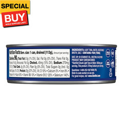 25% Less Sodium Chunk Light Tuna in Water – 5 oz Can (Pack of 24)