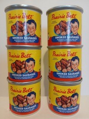 6 Cans Prairie Belt Smoked Sausages Chicken & Pork Vienna (4.6 oz each can)