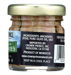 6 PACK – Crown Prince Natural Flat Fillets of Anchovies in Pure Olive Oil 1.5 oz