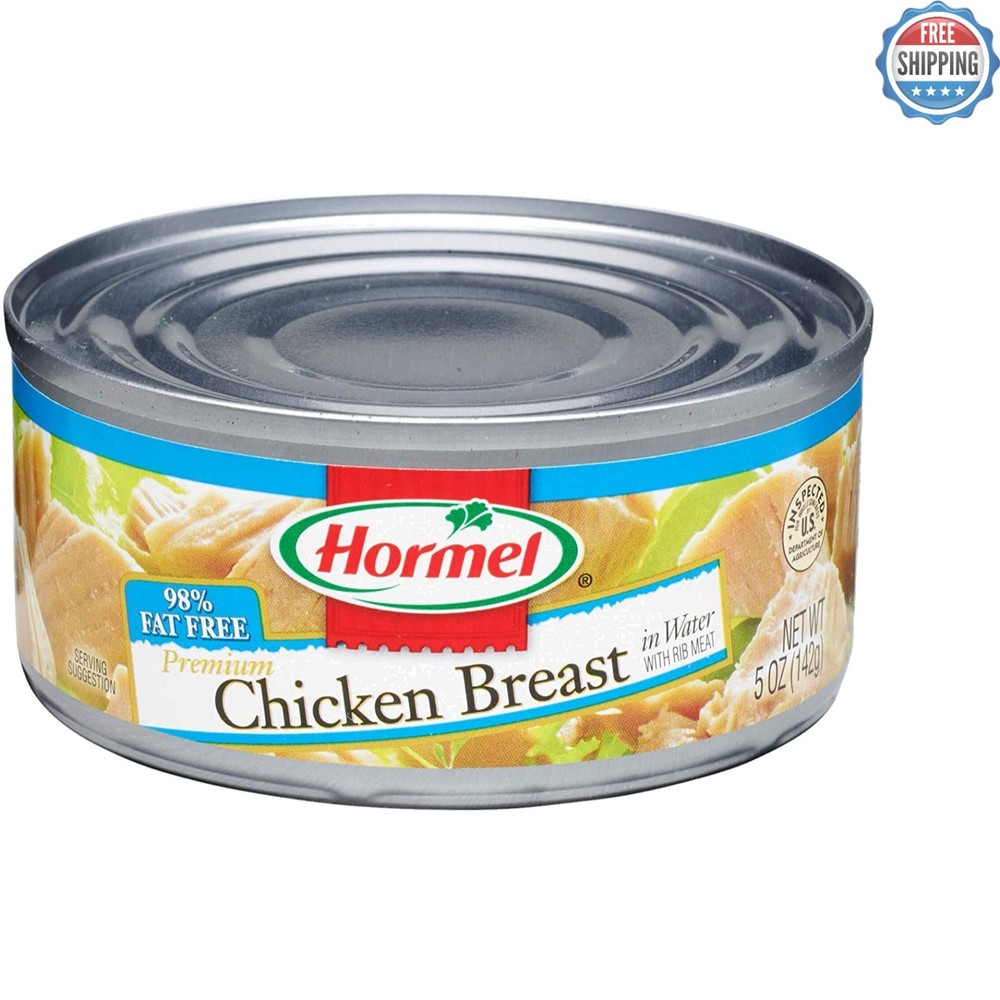Fully Cooked 98% Fat-Free Chicken Breast in Water, 12 x 5oz Cans – Gluten-Free