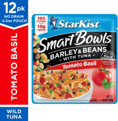 Smart Bowls Tomato Basil, 4.5 oz Pouch (Pack of 12) – Features Barley & Beans wi