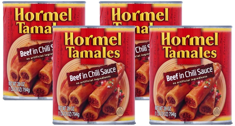 HORMEL Beef Tamales, 28 oz (Pack of 4) 28 Ounce