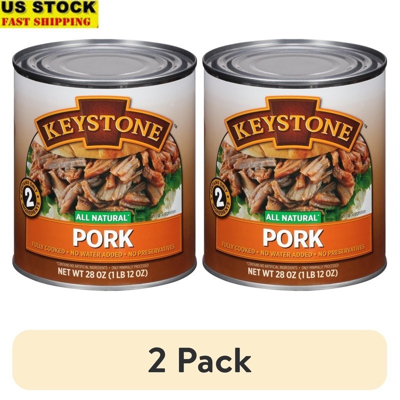 All Natural Fully Cooked Canned Pork High Protein Gluten Free Quick Meal Prep US