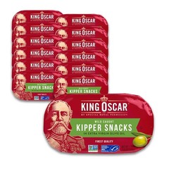 King Oscar Kipper Snacks in Olive Oil Smoked Herring 12 Pack Cans 3.54oz