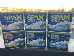 6 CANS limited edition Lilo & Stitch SPAM from Hawaii NEW!