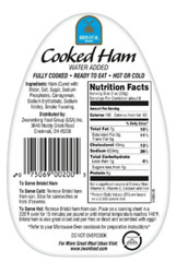 New (4 pack) Bristol Smoke Flavor Cooked Ham, High Protein, 16 oz Aluminum Can