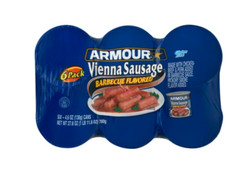 Armour Star Vienna Sausage Barbecue Flavored Canned Sausage 4.6 oz Pack of 6