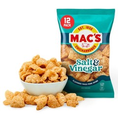 Mac’s Salt & Vinegar Fried Pork Skins – Salt & Vinegar Flavored Chicharrones Por