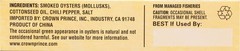 (3 Pack) Smoked Oysters with Red Chili Pepper, 3 Oz Can – Gourmet Canned Seafood