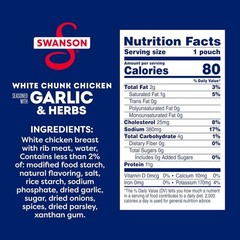 Swanson 2.6oz Fully Cooked Garlic & Herbs Chicken – Perfect for Quick Snacks