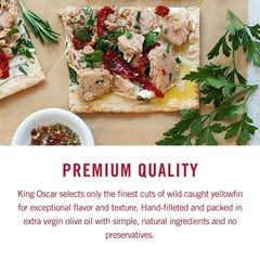 King Oscar Yellowfin Tuna in Extra Virgin Olive Oil, 5 Ounce Cans Pack of 6, …