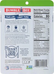 10PK BUMBLE BEE Premium Light Tuna Pouch in Water, Ready to Eat Tuna Fish, Keto