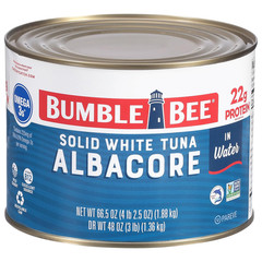 Solid White Albacore Tuna in Water, 66.5 Oz Bulk Food Service Can – Wild Caught