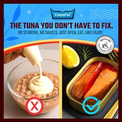 FinerFin Yellowfin Tuna Fillets in Organic Olive Oil | Spicy Chili Flavor | P…