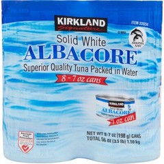Kirkland Signature Solid White Albacore Tuna Superior 8 Cans 3.5LB In Water
