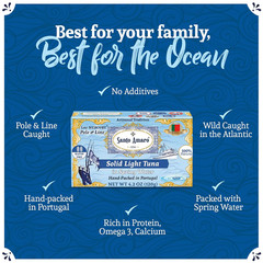Santo Amaro – Artisanal Wild Tuna Fish in Spring Water, Pole & Line Wild Caught