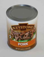 Keystone Pork, 28 oz. Each Lot of 6x Cans (168oz total) canned meat prepping