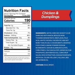 Southern Style Chicken & Dumplings – 5 Pack of 24 oz Cans – Ready-to-Eat Meal