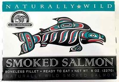 2ea 8oz gift boxed Smoked Salmon Wild Alaskan hand-filleted ready to eat