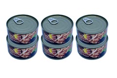 6 x Tuna Can Fish in Chunks in oil With Black Pepper 6.3oz 180g Maldives
