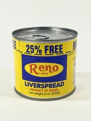 Liver Spread. By Reno Brand. 9 oz can . Product of Brazil. Pack of 3
