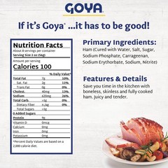 Boneless Cooked Ham in Water – Pack of 3, 16 oz Cans, Ready to Eat Lunch Meat