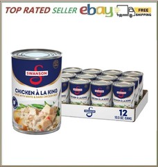 Swanson Canned Chicken a la King 10.5 oz – 12 Cans Bulk Pack for Meal Prep