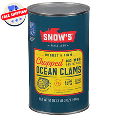 Clams – Canned Chopped Minced – Snows Ocean – Gluten Free – High Protein