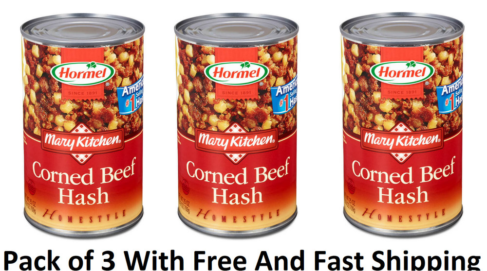 25 oz Steel Can,HORMEL MARY KITCHEN corned beef hash… 3 Pack