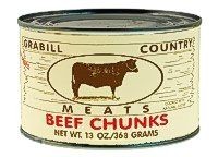 Beef Chunks 13 oz., Case of 12