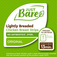 Lightly Breaded Chicken Breast Strips | Fully Cooked | 16G Protein |Frozen | 1.5