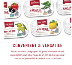 King Oscar Mackerel in Olive Oil, 4.05 Ounce Can (Pack of 6, Packaging May Vary