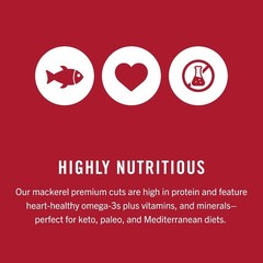 King Oscar Mackerel in Olive Oil 4.05 oz Can 12-Pack Skinless Boneless Wild