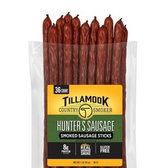 Real Hardwood Smoked Hunter’s Sausage – 36 Meat Sticks, Keto Friendly