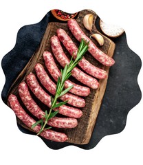 Handmade German Style Bratwust-8 in-8 oz-6 pack-3 pounds