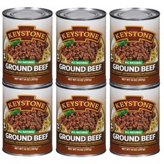 Keystone Meats All Natural Heat & Serve Ground Beef 14 Oz Fully Pack of 6