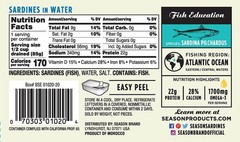 Delicious Wild Caught Sardines – 22g Protein, Gluten-Free, Canned Water, 12-Pack