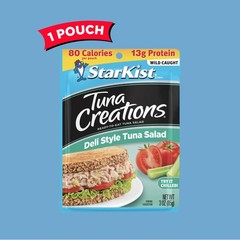 StarKist Tuna Creations Deli Style Tuna Salad Pouch 3oz Wild Caught High Protein