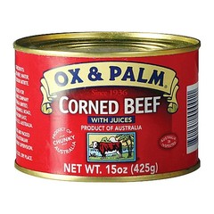 Corned Beef Ox and Palm original Chunky Juicy Style 15oz (Pack of 24) Box New