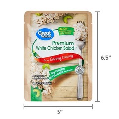 Great Value Premium White Chicken Salad Pouch Ready To Eat 2.6 Oz 4 Pack