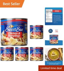 Southern Style Chicken & Dumplings – 5 Pack of 24 oz Cans – Ready-to-Eat Meal