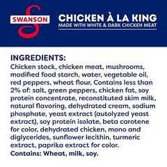 Swanson Canned Chicken A La King With White And Dark Chicken Meat, 10.5 Oz Can (