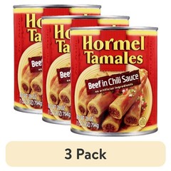 Beef Tamales in Chili Sauce 3 Pack Shelf Stable 28 Ounce Steel Can